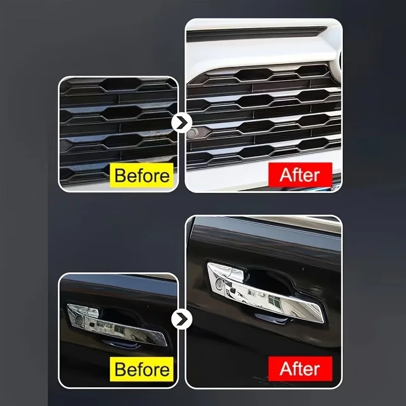 Chrome Restoration Paste for Cars, Wheels, Door Handles & Windows – Metal Polishing, Includes Sponge for Exterior Vehicle Care