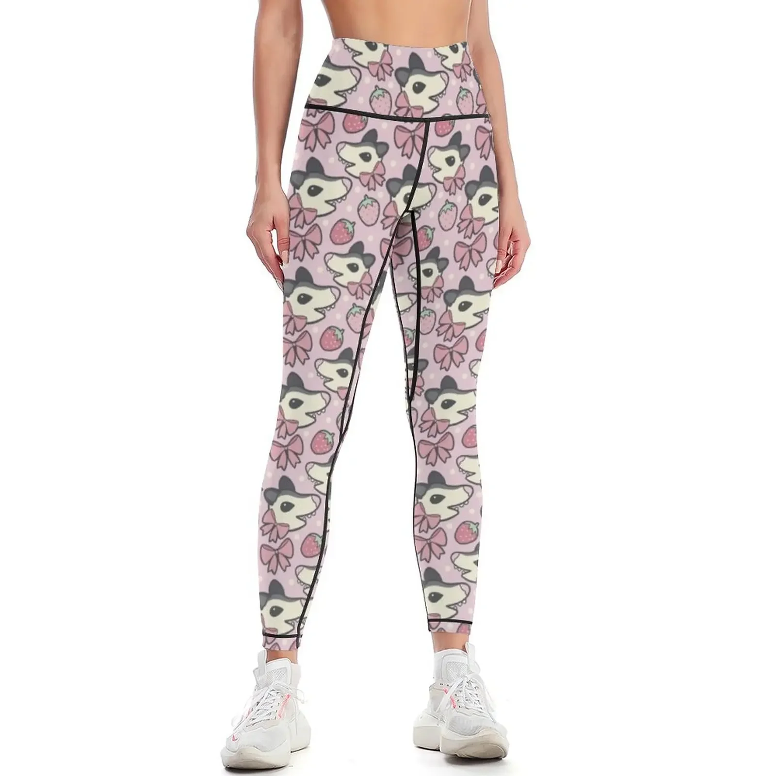 

Strawberry Possum Pattern Leggings active wear fitness set gym for physical Women's trousers Womens Leggings