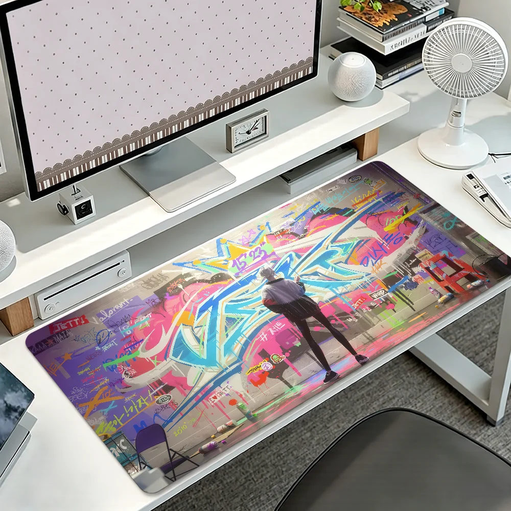 V-Valorant Game Mouse Pad Non-slip Thickened MousePad Student Gaming Cushion Large Writing Lockedge Office