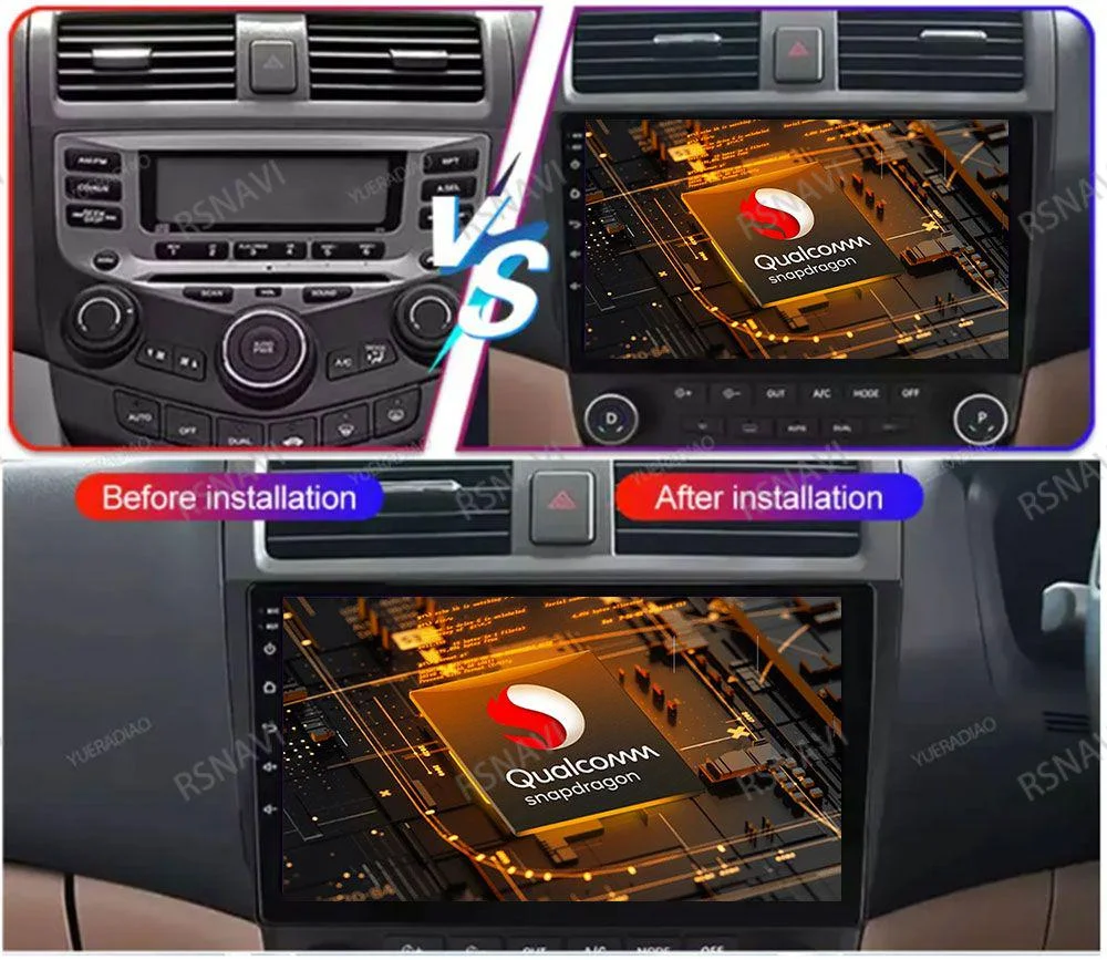 Android 15 For Honda Accord 7 2003 - 2007 Head Unit Stereo Autoradio Navigation 4G LTE 5G WIFI DSP Car Radio Qualcomm AUTO BT
