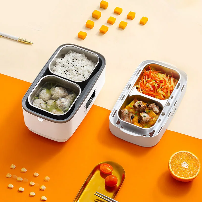 휴대용 더블 레이어 라이너 도시락 상자, 1.5L 전기 밥솥, 요리 냄비, 음식 용기, 스티머 도시락, 220V