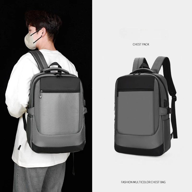 

New large-capacity men's fashion business backpack for men and women Joker laptop backpack travel commuter student bag