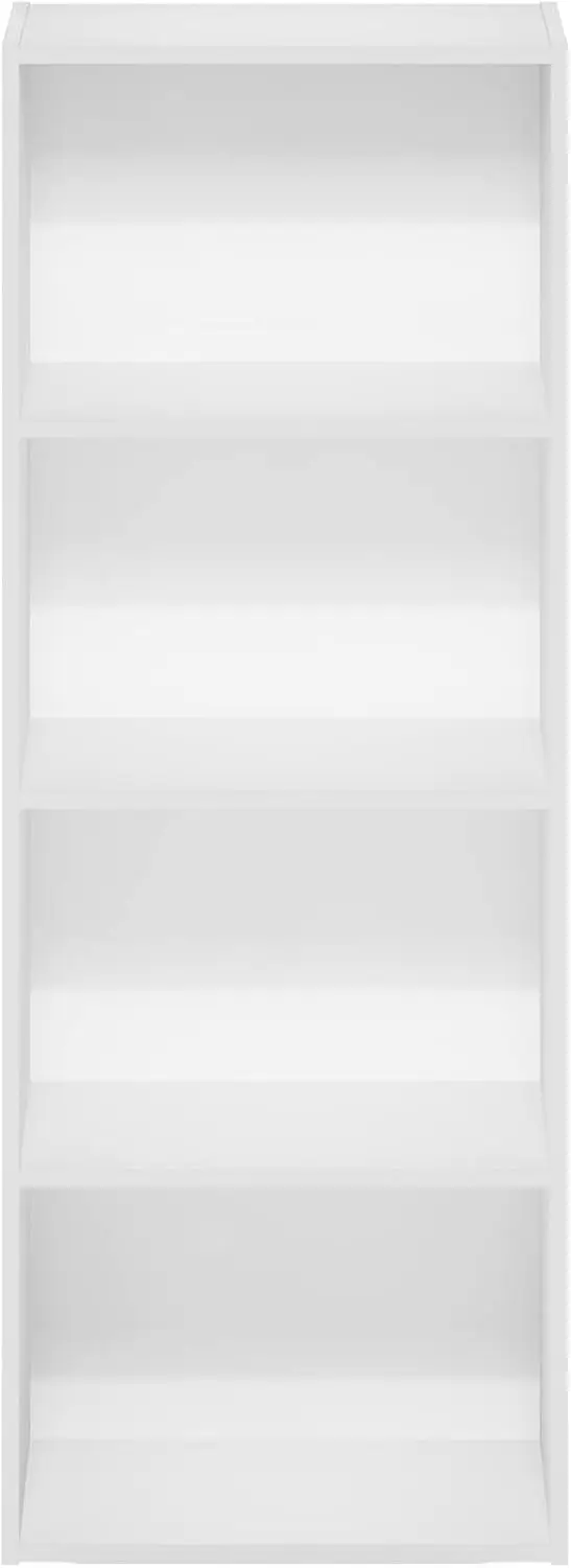 Libreria / libro / contenitore Luder, 4 livelli, bianco