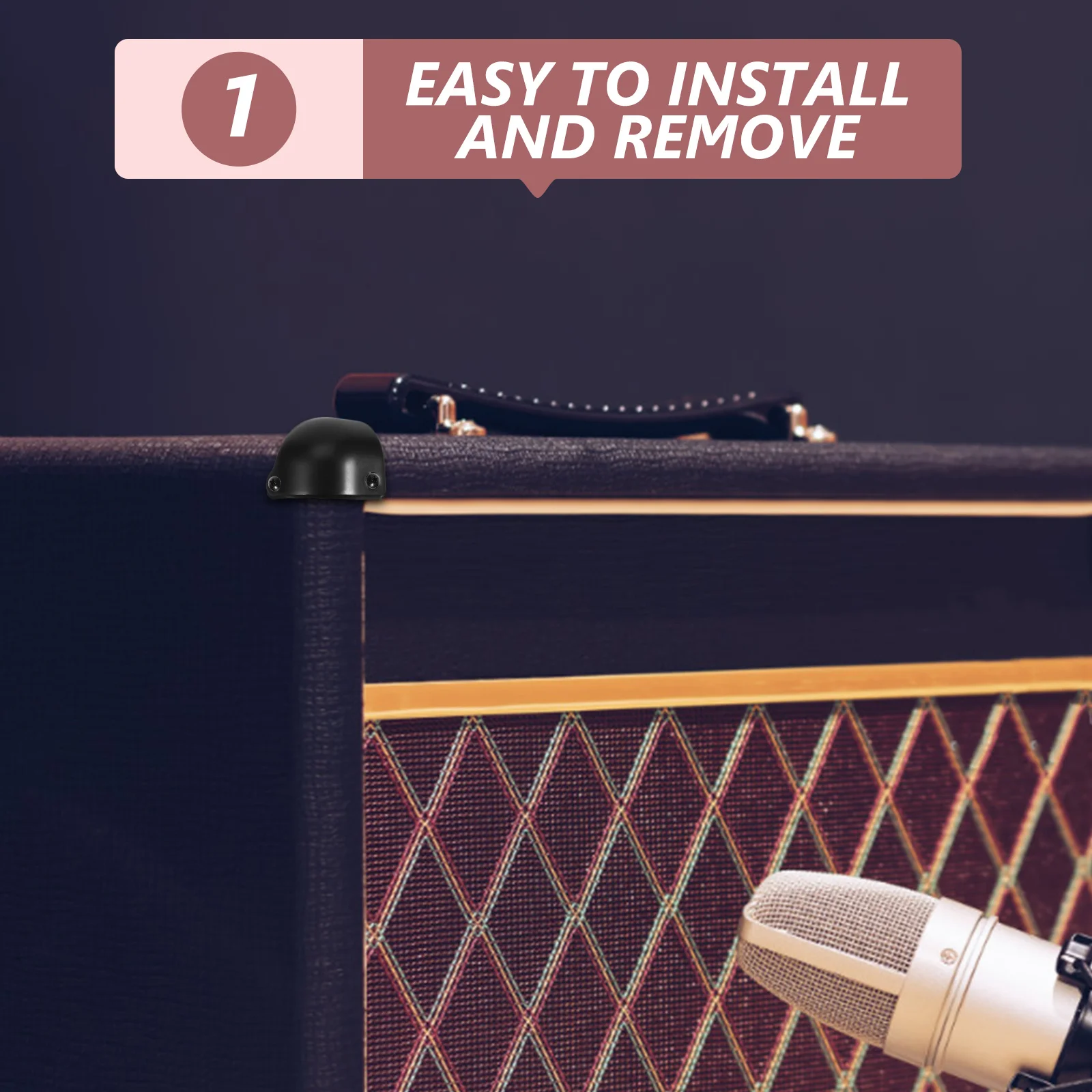 

8Pcs Guitar Corner Protectors Plastic Speaker Edge Guards Speaker Cabinet Protection Audio Equipment Corner Guards