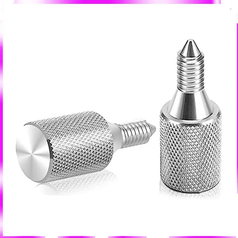 N98R 2 قطعة مسامير الإبهام ملحقة لخلاطات وعاء الميل، استبدال ملحقات المسمار بمقبض المحور الطويل الفضي