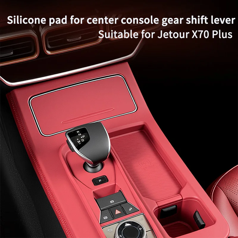 

For Jetour x70 Plus Silicone Center Console Gear Shift Panel Cover & Anti-Slip Cup Holder Liners Car Interior Tuning Accessories