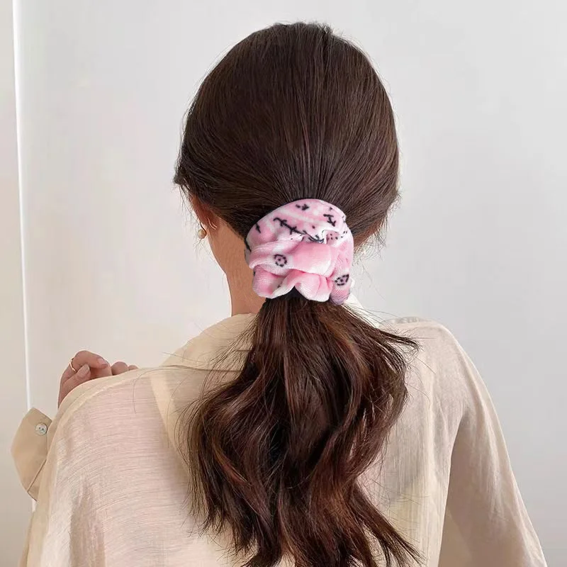 3PCS/4PCS/7PCS Velvet Paisley elastic headband Hair tie Ponytail rope view 3