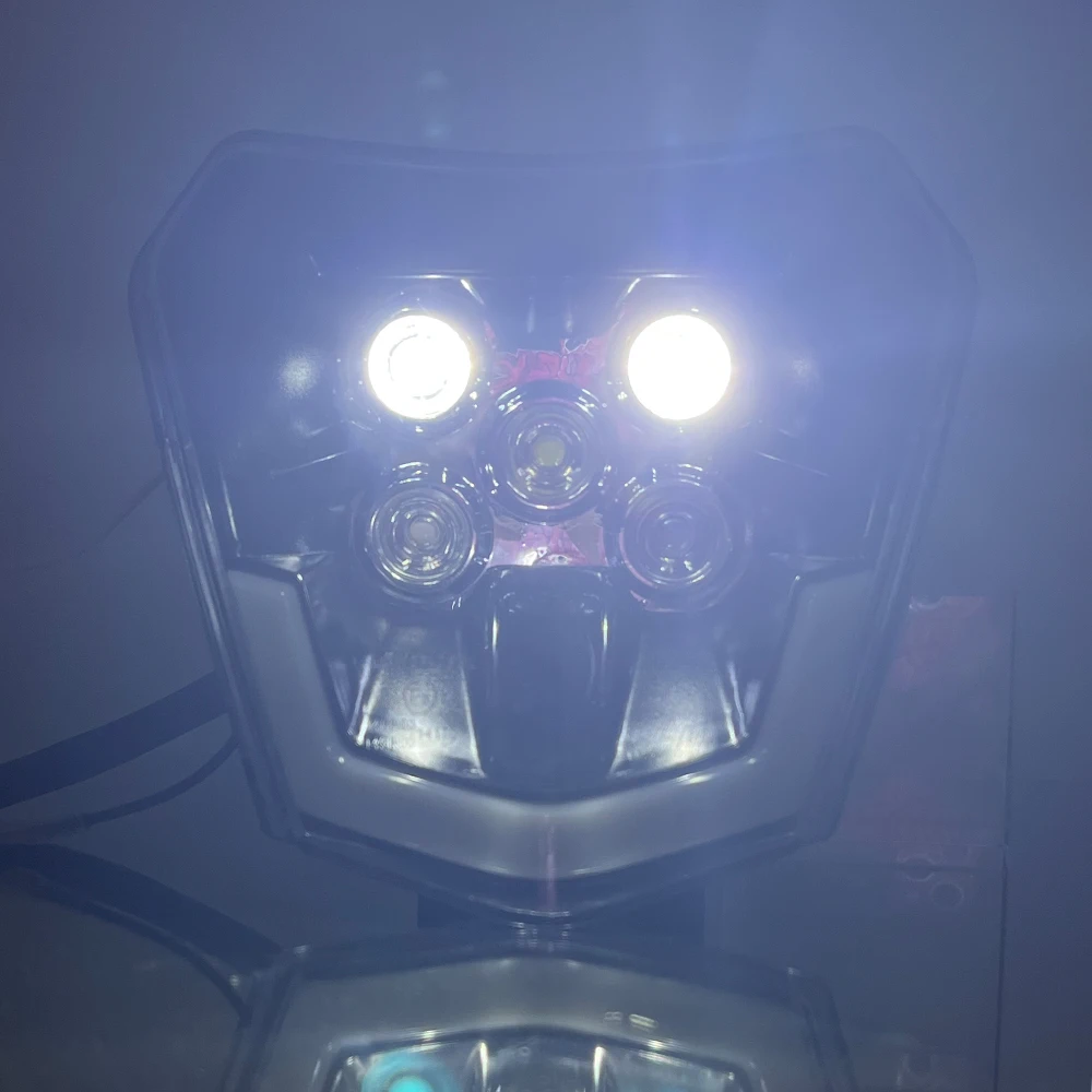 For KTM Motorcycle LED Headlight Plate EXC 300 XC XCF XCW 150 250 350 450 Headlamp Dirt Bike Moto Enduro Motocross Accessories