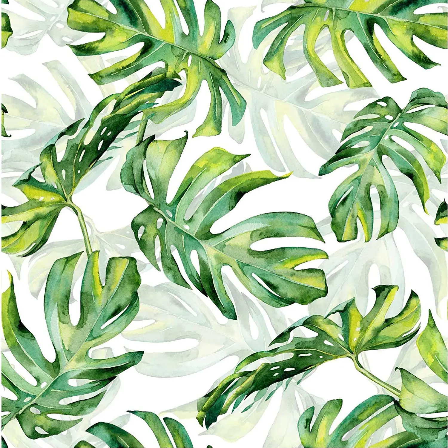 

Green Leaf Peel and Stick Wallpaper Palm Leaves Self Adhesive Removable Wallpaper Waterproof Decorative Contact Paper