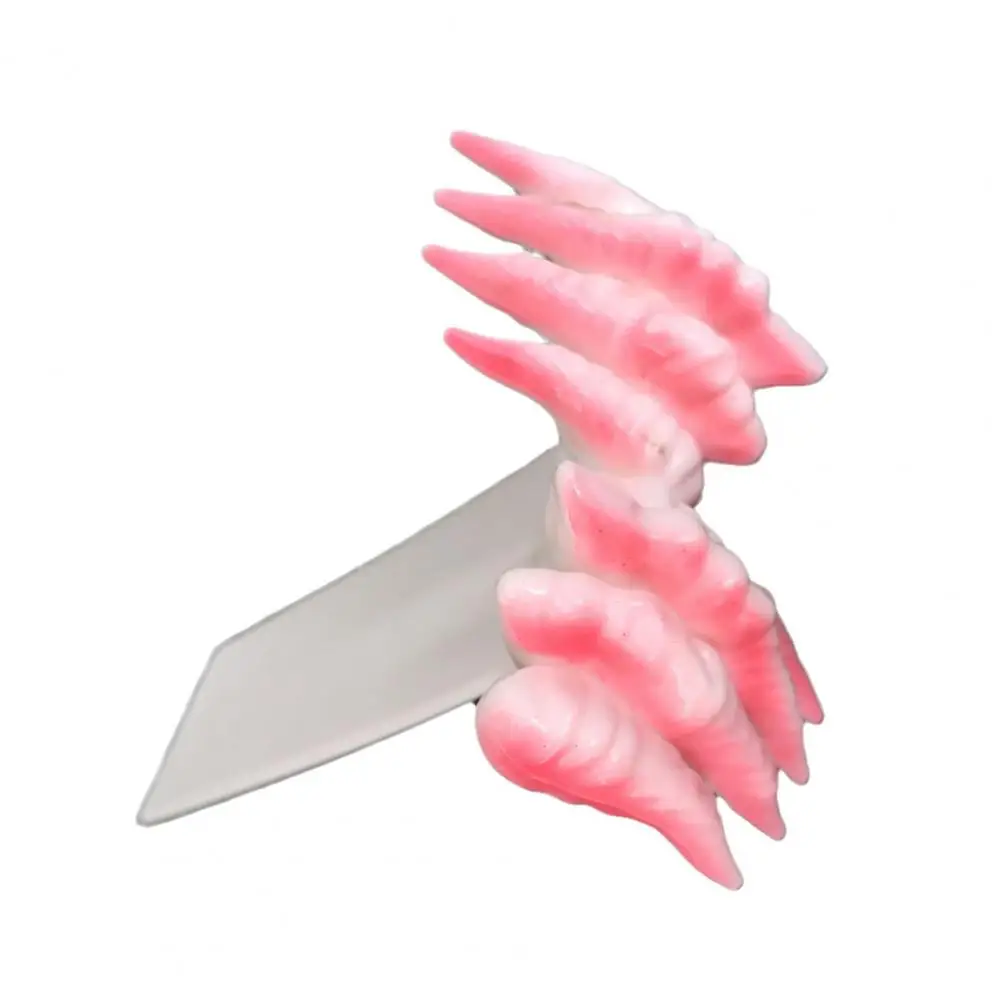 Halloweenowy diabeł ręcznie zakładka przerażający rzemiosło żywiczne Demon pazur ręcznie kształt książki Marker dekoracja ozdoba na biurko czytania Accessori