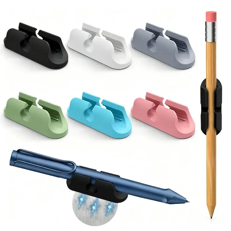 2/3/6Pcs Magnetic Pen Holder Wall Mounted: Sticky Pencil Organizer Rack Markers School Office