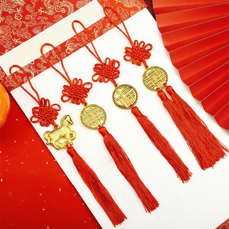 مهرجان الربيع الصيني 2026 قلادة حمراء لمركز التسوق لتزيين المنزل قلادة سنة الحصان #2