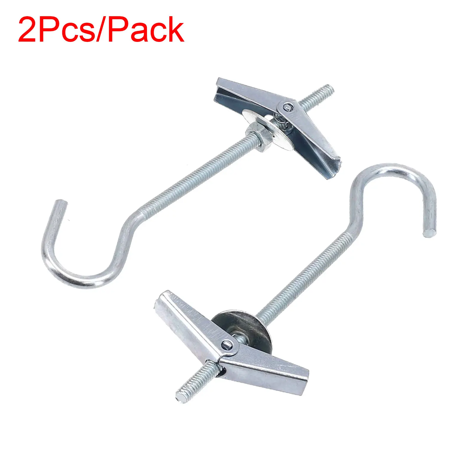 2Pcs Swag Hook Kits Silver White Finish Plant Hanging Ceiling Hook For Hanging Lamps Bedspreads Party Hanging Ceiling Hooks