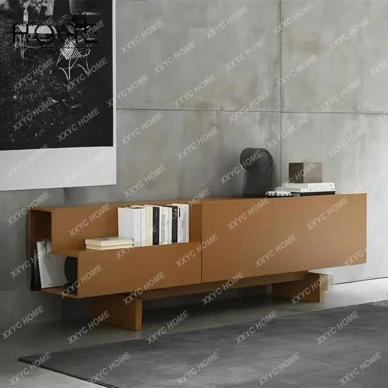 A  Modern minimalist creative paint living room TV cabinet French light luxury locker