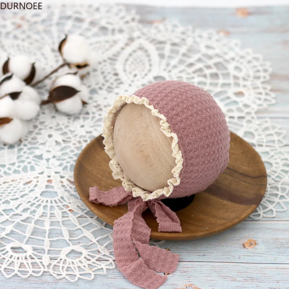 Newborn Bonnet Lace Hat Newborn Photography Props Accessories Bebe Photo Shoot Caps