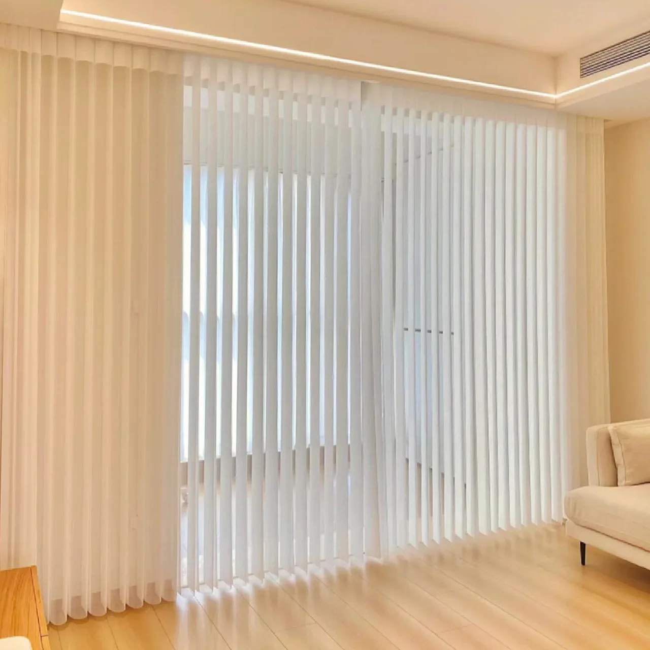 Electric Dream Curtain Custom Size Morden Style Light Filtering Easy to Clean Vertical Shade Blind Smart Home Decoration