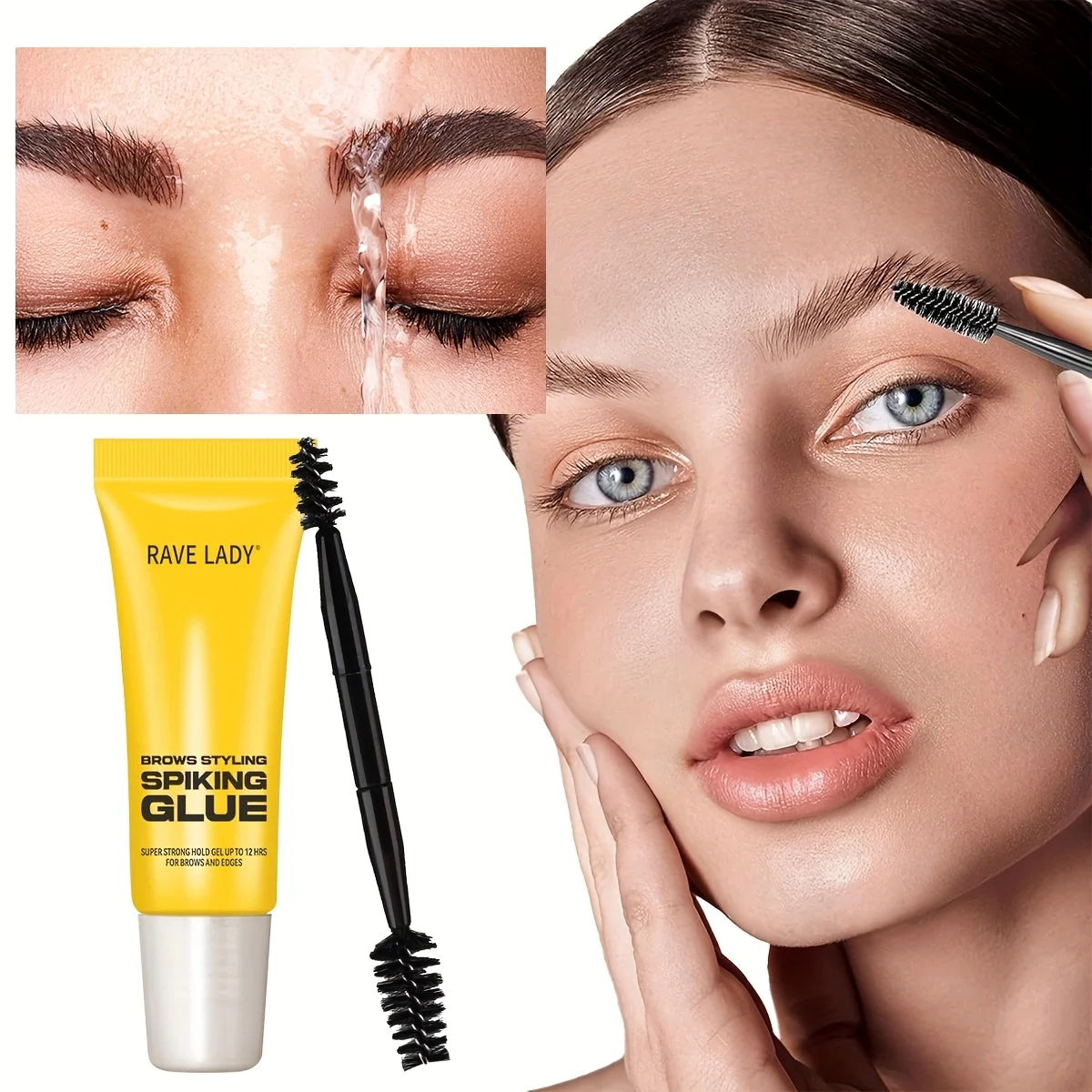 3D Eyebrow Styling Gel with Brush Waterproof Transparent Quick Dry Eyebrow Long-lasting Wax Set Brow Lifting Eyebrow Enhancers