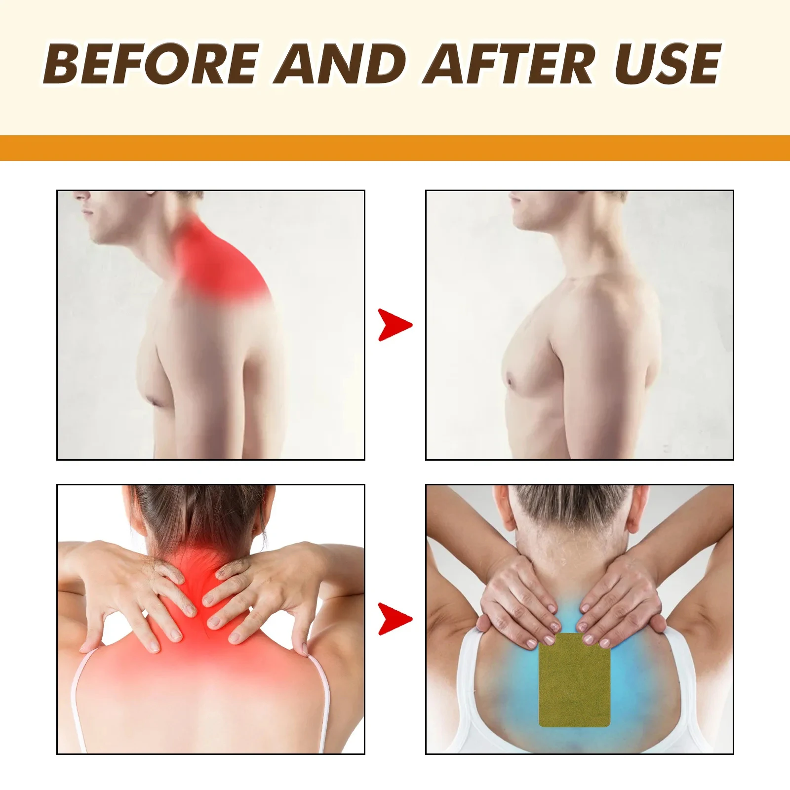 60-6 قطعة من رقعة تصحيح الحدباء لتدليك الظهر للمنزل والعمل والمكتب والرياضات الخارجية وتحسين شكل الجسم