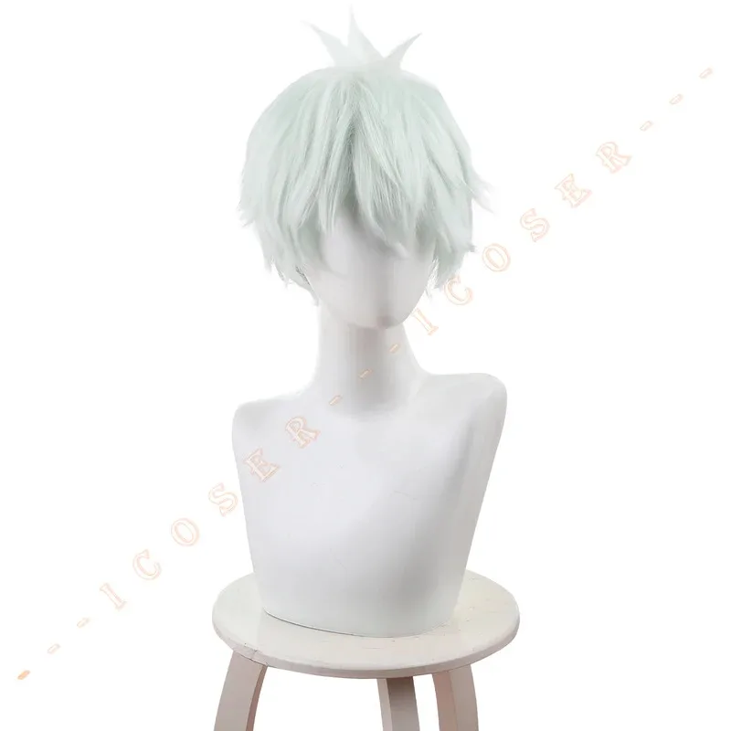 

Аниме Кайдзю No. 8. Парик для косплея Leno Ichikawa, светло-зеленые короткие волосы, третья дивизия, Kafka Hibino, вечеринка на Хэллоуин, для женщин и мужчин, iCoser