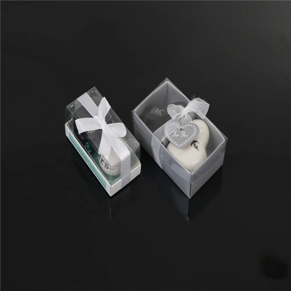 2Pcs box Home decoration Ceramic Mr or Mrs couple gift Salt Pepper Shakers Canister Set Wedding Party Decor girlfriend storage