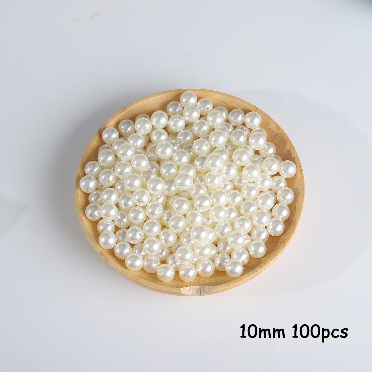 3-20mm 10-1000 stuks recht gat ABS imitatie parel beige witte armband met ronde kralen voor DIY ambachtelijke sieraden maken producten
