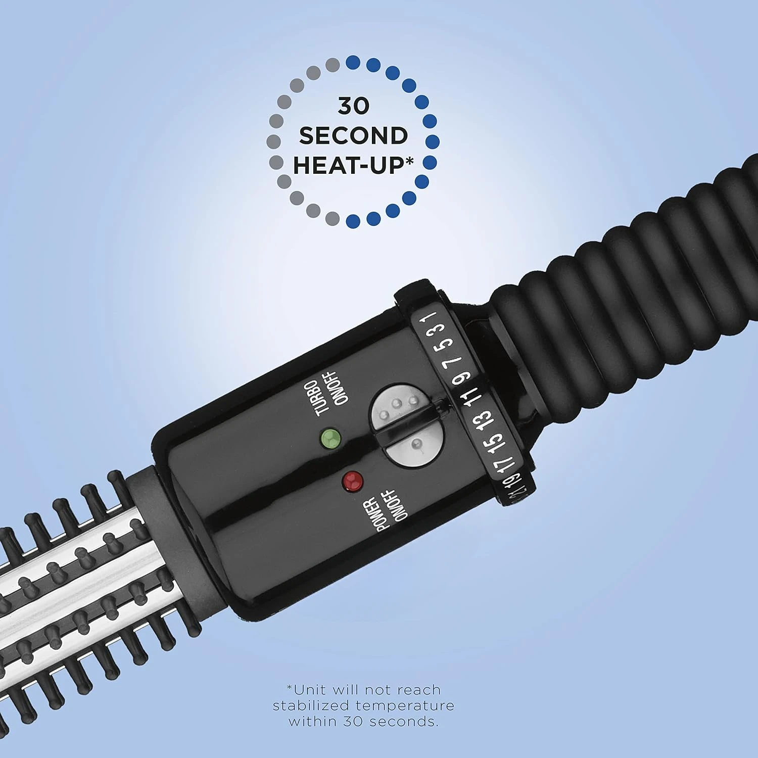 Instant Heat Curling Iron Brush, 3/4-Inch Barrel - For Use On Short Hair