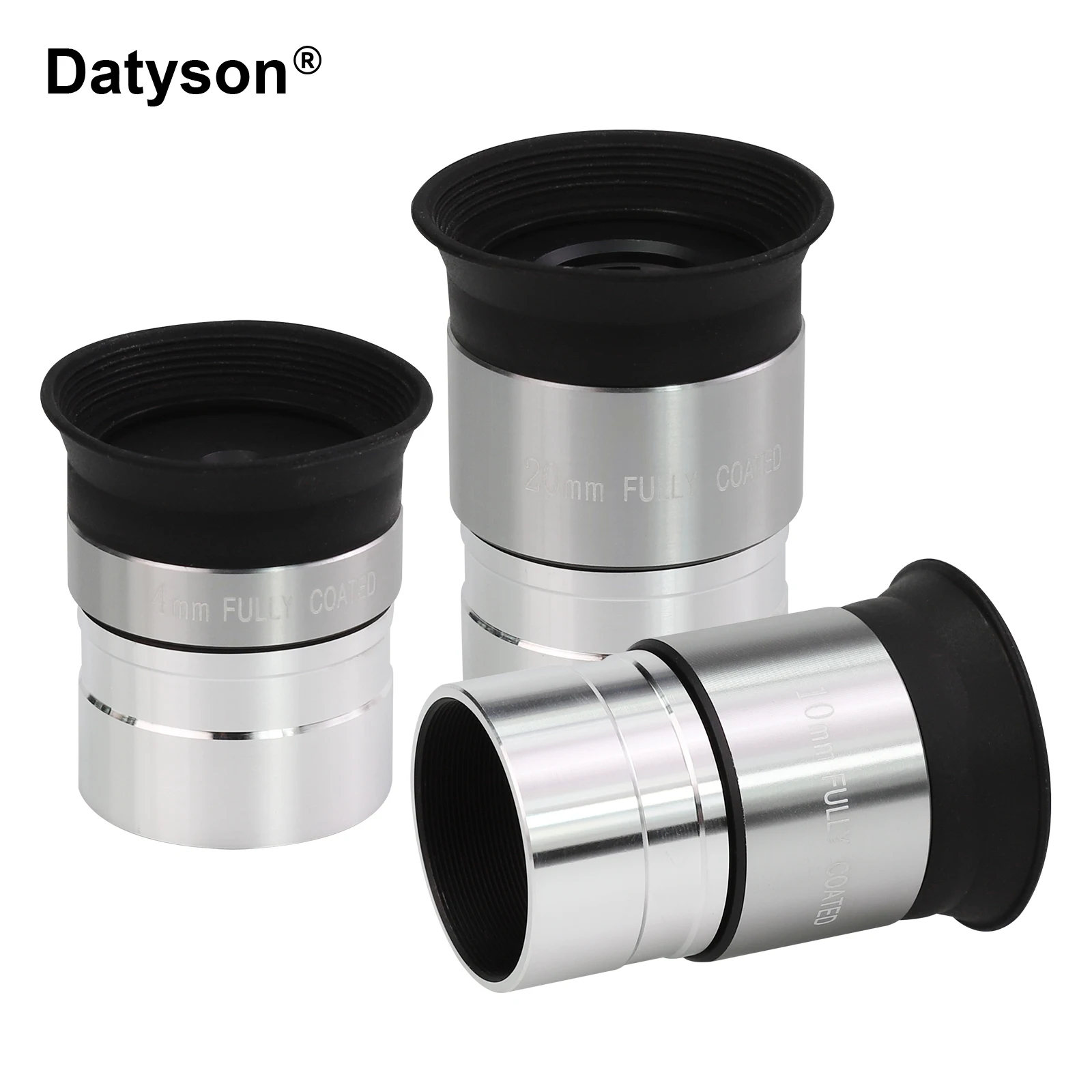 Datyson 1.25 Inch Eyepiece Fully Coated Optical Glass 4mm,10mm,20mm Astronomical Telescope Accessory Metal lens