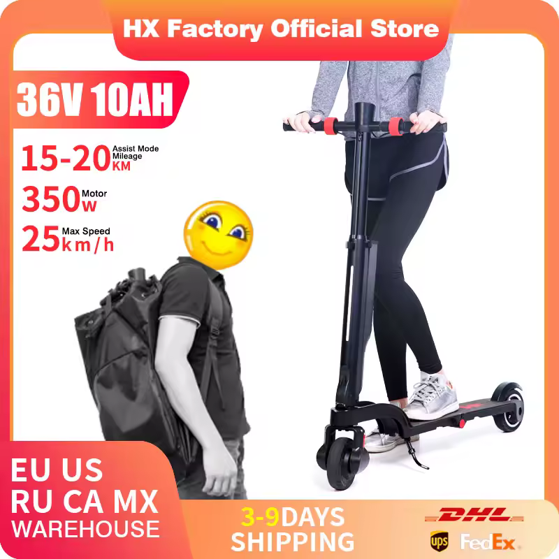 HX X6 전동 킥보드 접는 모습