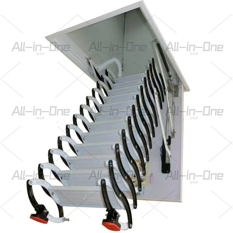 Invisible Attic Telescopic Staircase, Semi-automatic Ceiling Folding Telescopic Ladder
