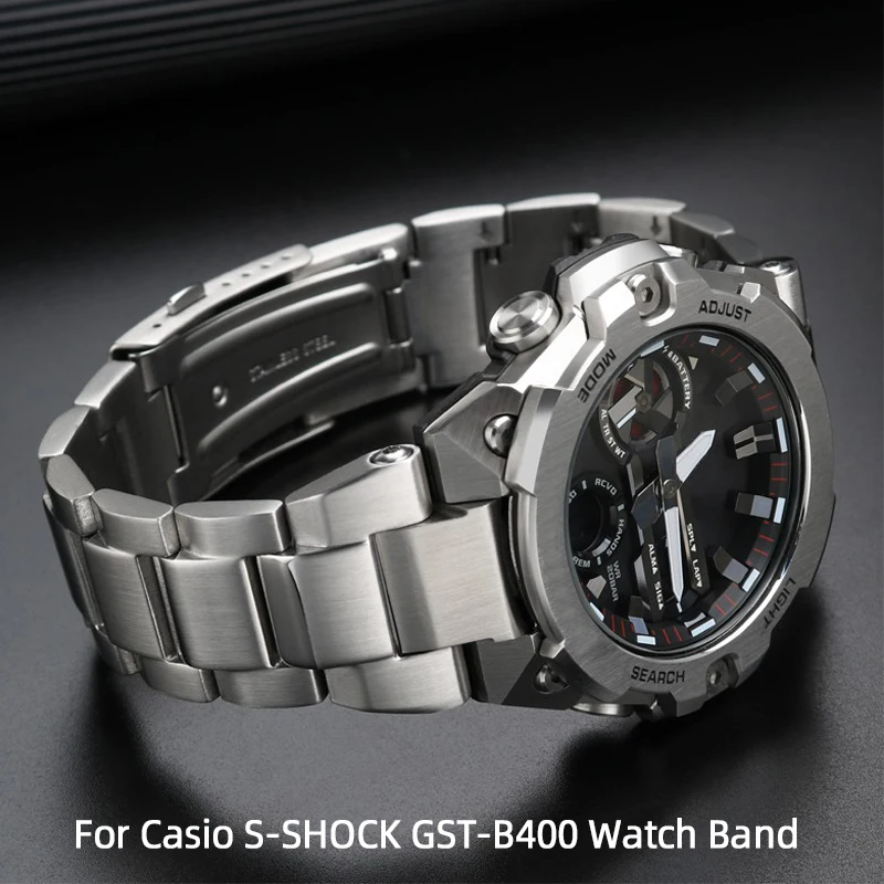 Stainless Steel Watch Band For G-SHOCK Casio  GST-B400 Watchband Bracelet Replacement Metal Strap Men\'s Watch Accessories