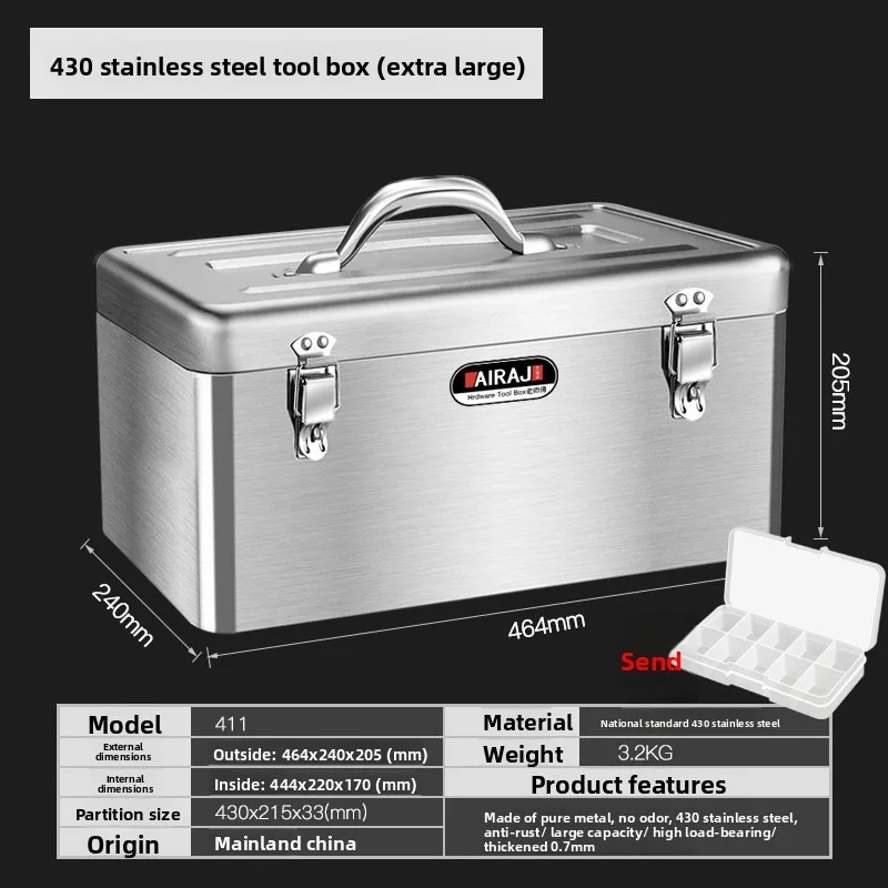 

All Terrain Multi Tool Box Large Capacity Portable Electrician Storage Case Home Garage Organize Tool Chest Garage Storage