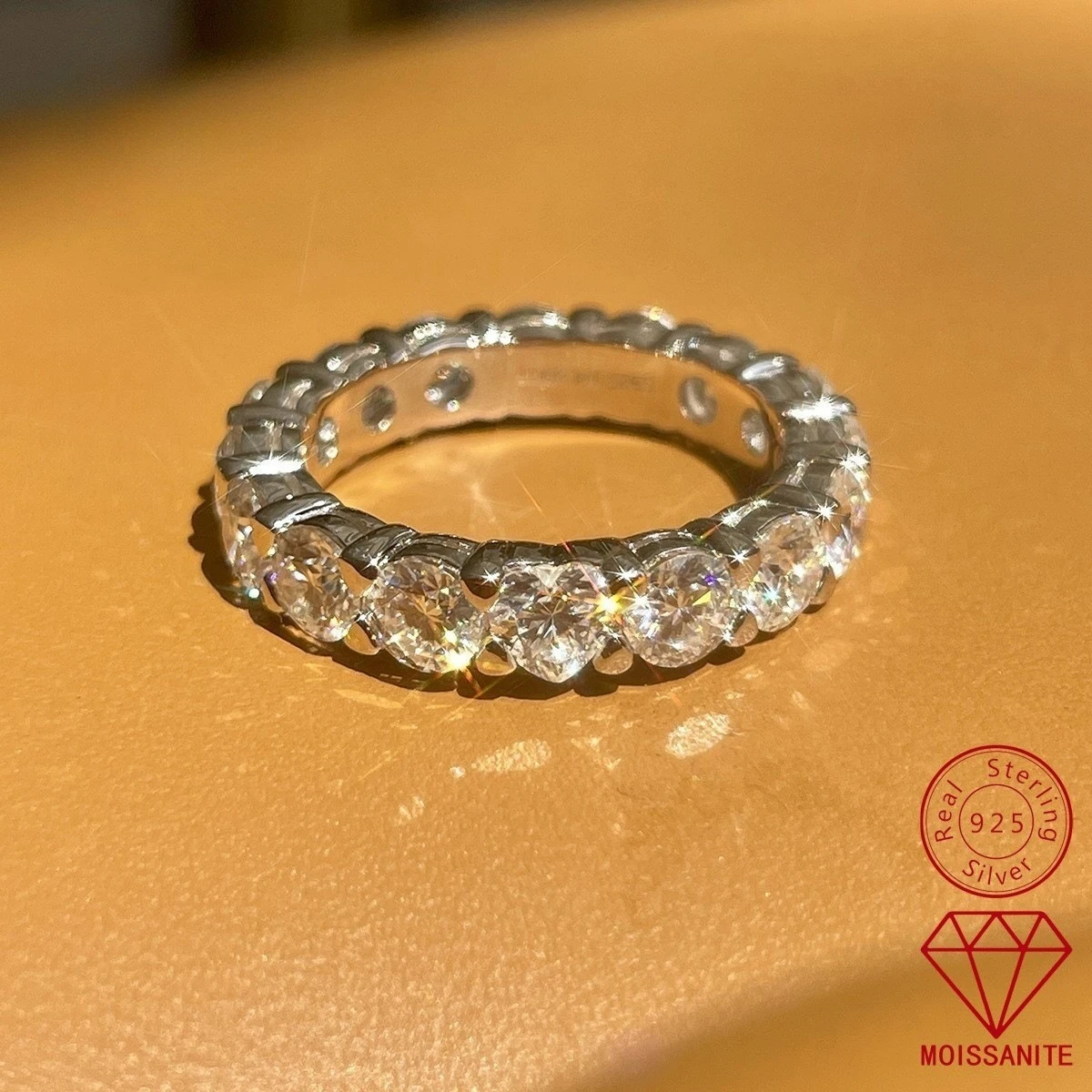 

Кольцо Carnica Real Moissanite для женщин, 100% стерлинговое серебро S925, сверкающее обручальное кольцо, ювелирное изделие GRA D, цвет D, в форме сердца, подарок