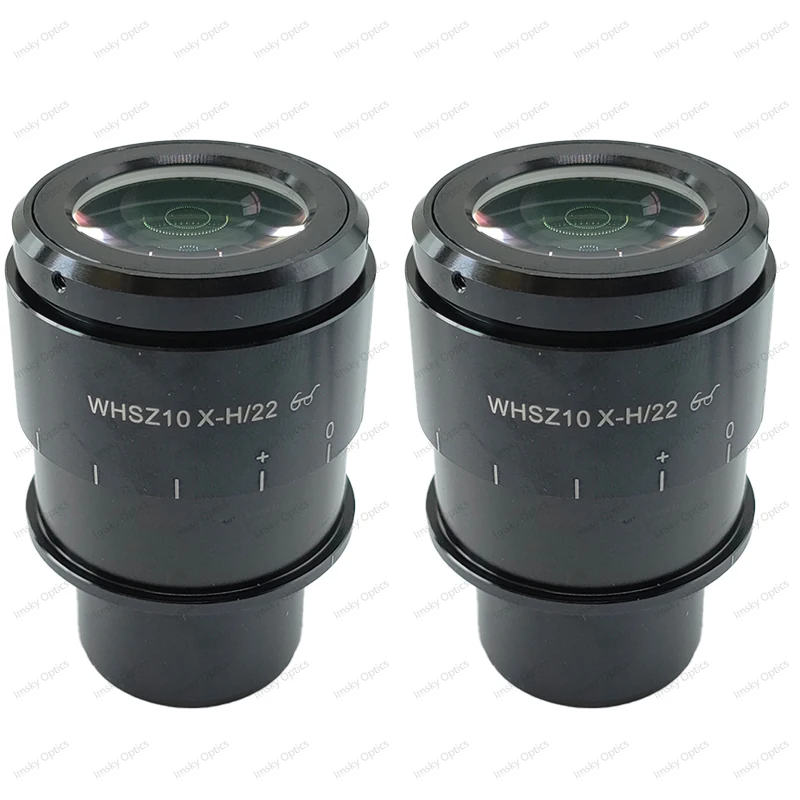 2 uds WHSZ10X/22mm WHSZ12.5X-H/20 oculares de microscopio ajustables montaje de 30mm de diámetro para microscopio Trinocular/Binocular Olympus