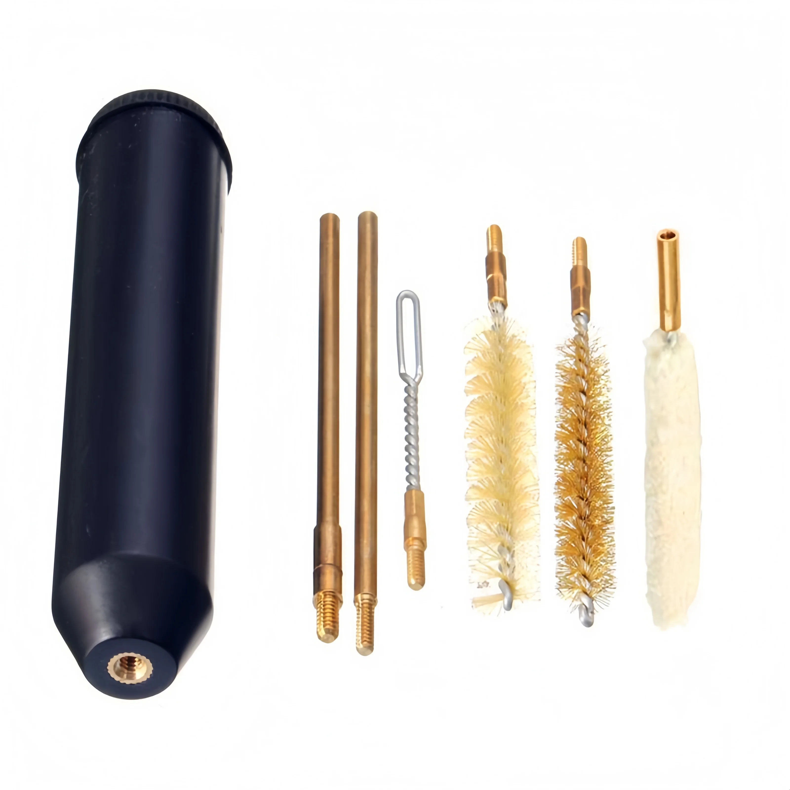 Kit de Limpieza de Pistola de 7 Piezas de 9 mm – Juego de Varillas y Cepillos para Pistolas de Calibre 22, 45, 357 y 9 mm – Herramientas Completas para la Limpieza de Armas