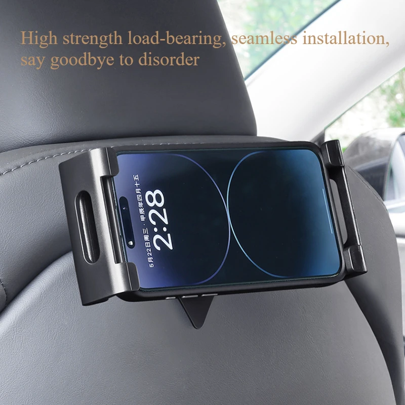 ที่นั่งด้านหลังHookสําหรับTeslaรุ่น 3/Y/S/X/3 + Highland 2024 ที่นั่งด้านหลังHeadrest Bracketแท็บเล็ตโทรศัพท์มือถือผู้ถืออุปกรณ์เสริม