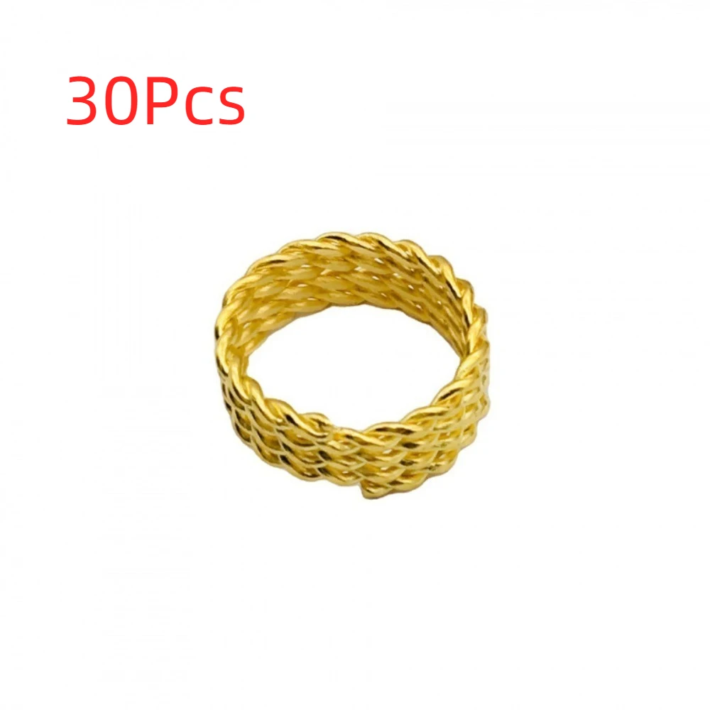 

30pcs Dread Locks Twist Hair Braid Rings Metal Cuff Clips Hair Braiding Dreadlocks Beads Adjustable Charm Hair Braid Tubes Men
