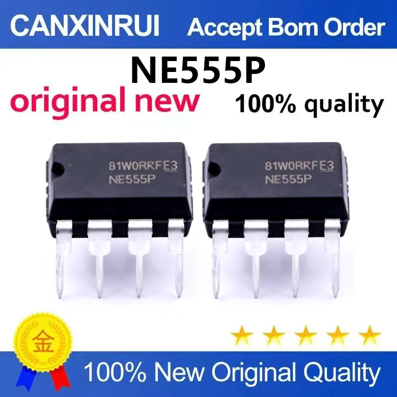 （5pcs-10pcs）Brand new original NE555P chip with single high-precision timer chip DIP-8