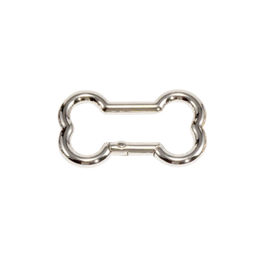 Painted Colored Spring Buckle Bone Shaped Metal Keychain Hook