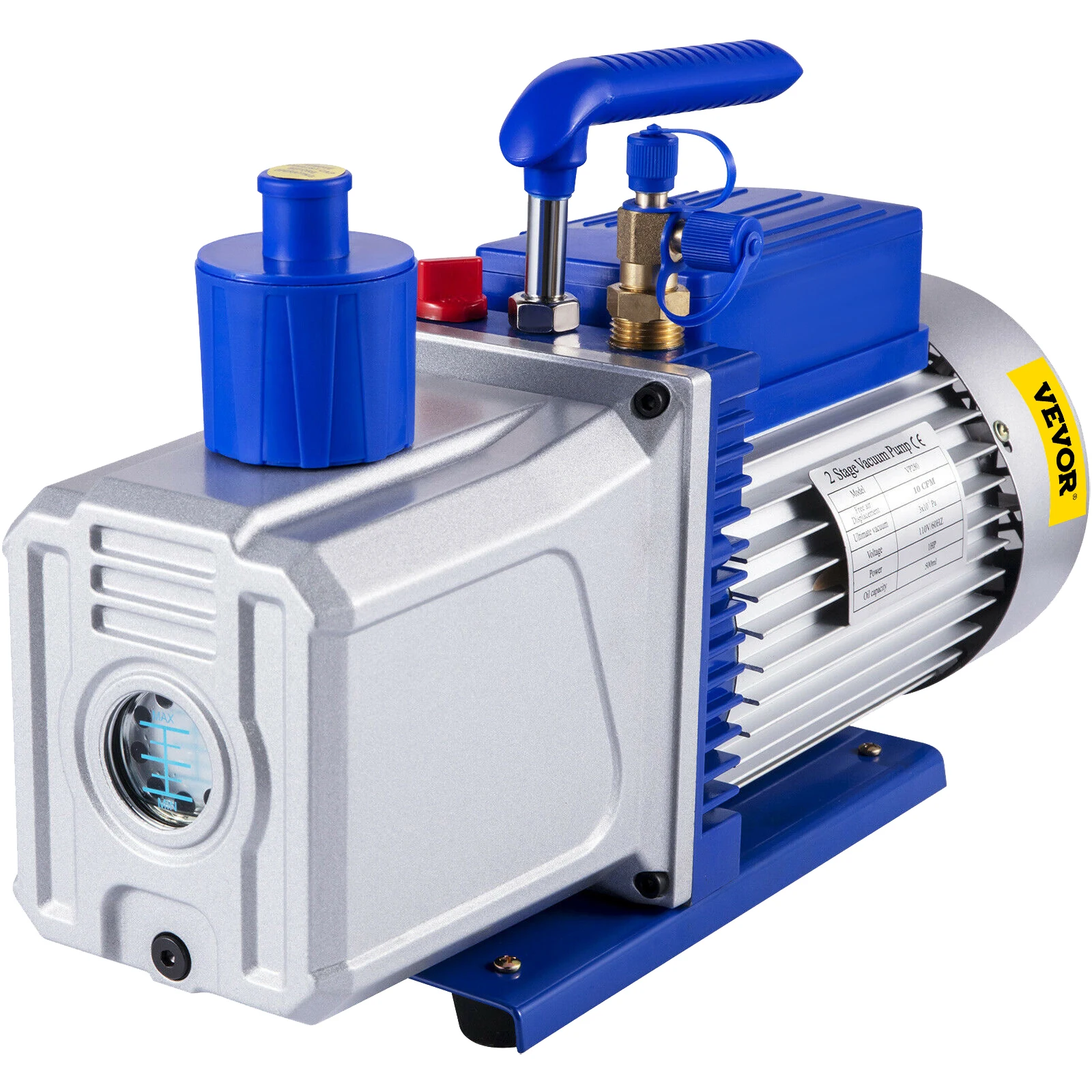 VEVOR Refrigerant Vacuum Pump 10CFM Double Stage HVAC for Household Air Conditioning Cleaning Auto Repair Vacuum Packaging