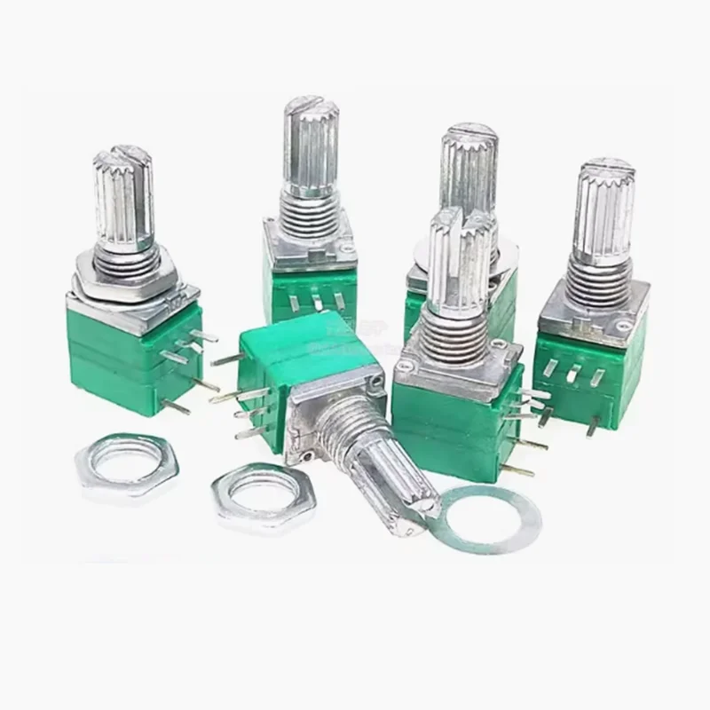 5pcs RV097NS RV097 B10K B20K B50K B100K B500K Audio Amplifier Volume Potentiometer 15mm Shaft 3/5/6/8Pin