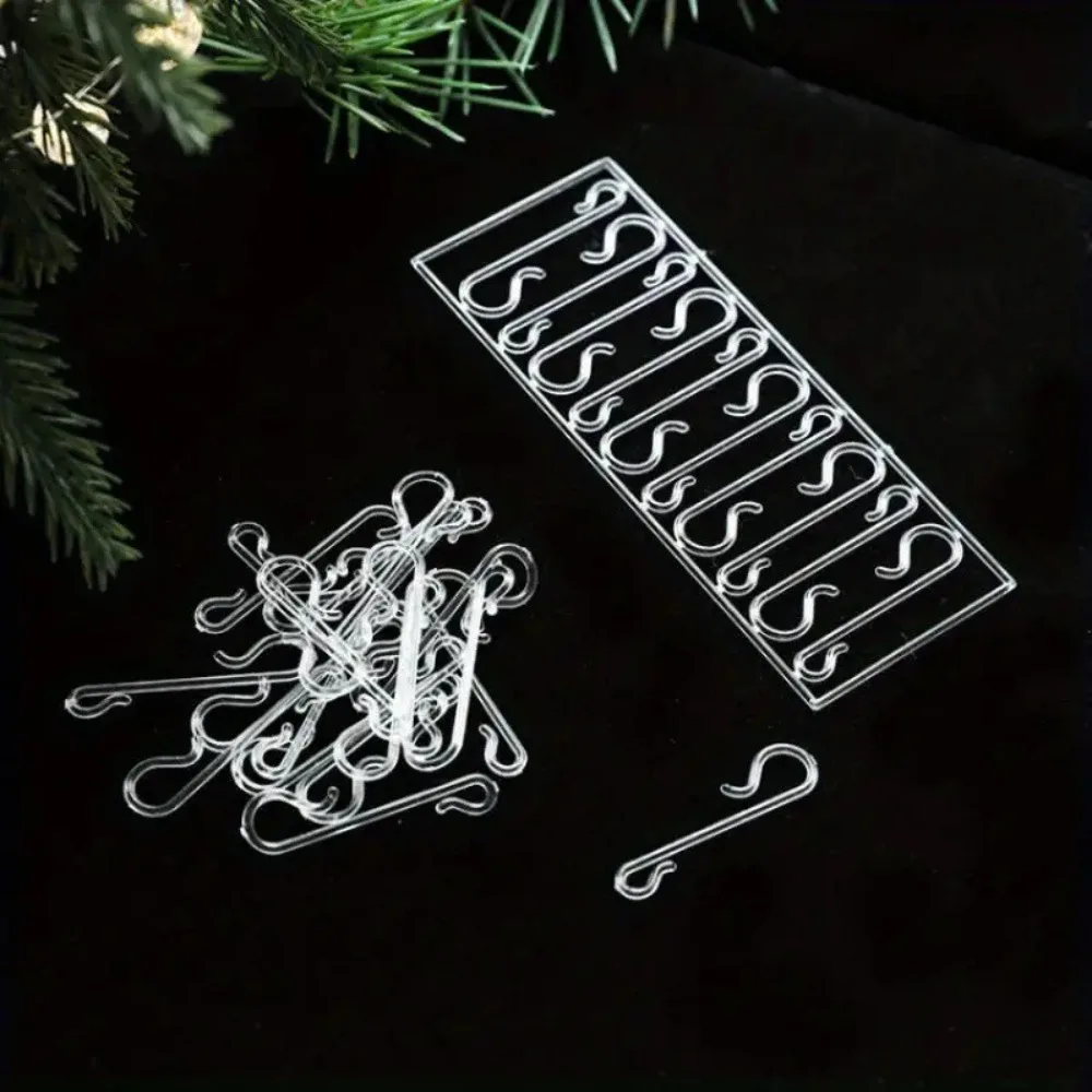 10Pcs Creative Christmas S-Shaped Hook Pendant Xmas Tree Balls Hook Holder S Hanger Organizer Multi-function Christmas Ornament