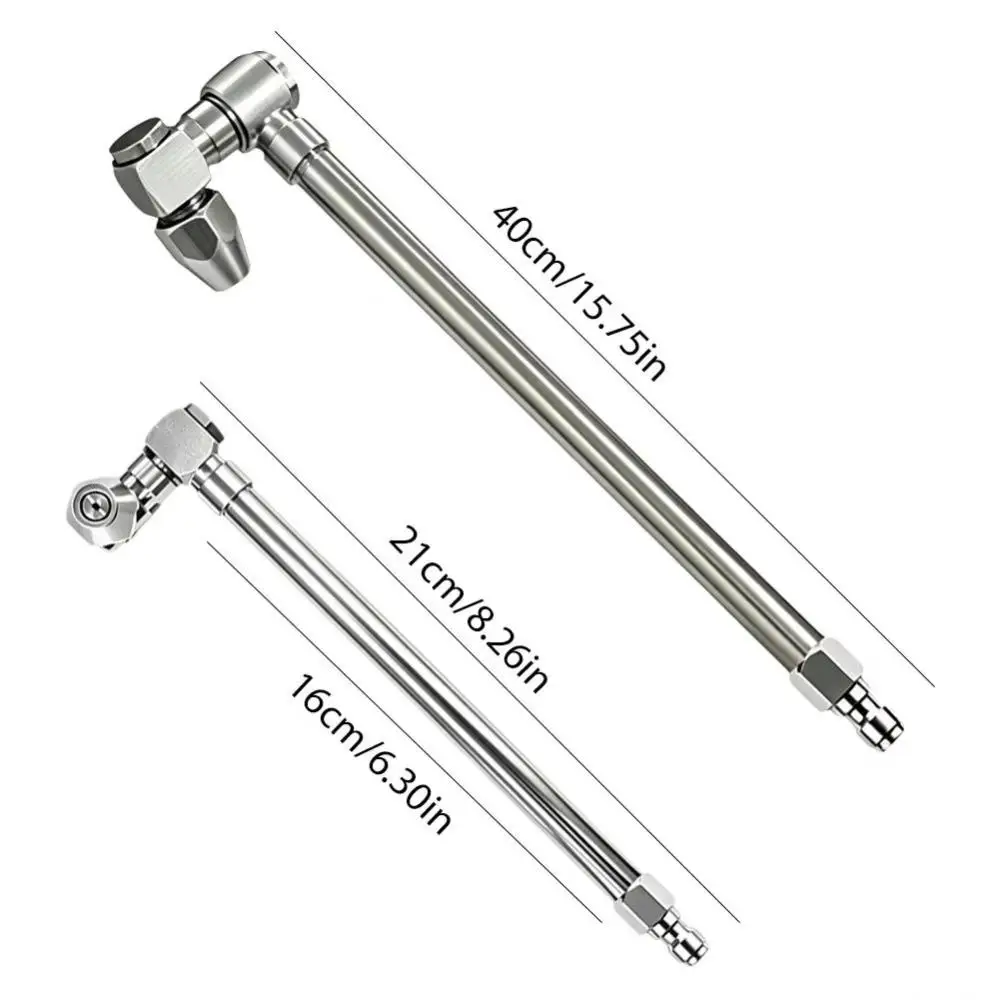 360-Grad-Doppelgelenk-Verlängerungsstab 21/40cm aus Messing und Stahl, Hochdruck-Sprühpistole für Klimaanlagen- und Autoreinigung – Detail 10