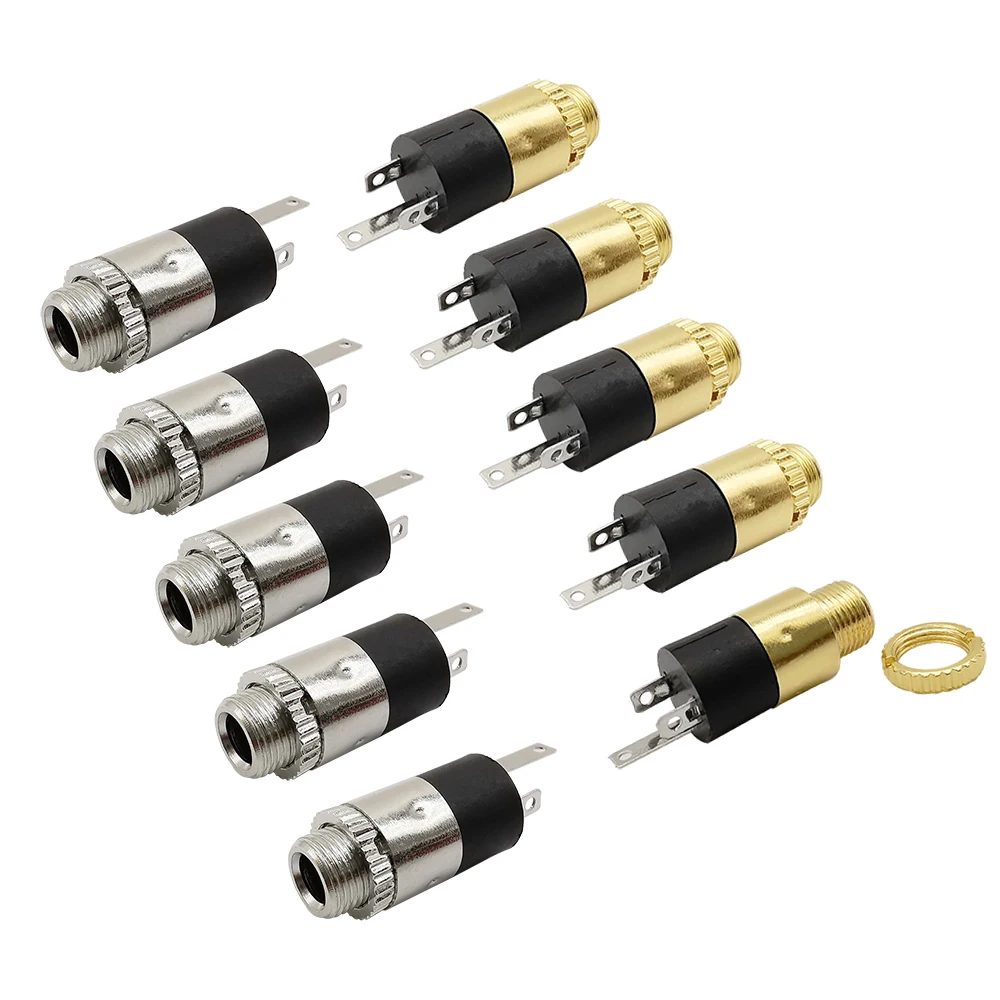 10Pcs 3.5mm PJ-392 Female Audio Jack Socket Connector Soldering Type 3.5 Audio Headphone Stereo Audio Video Jack Socket Plug