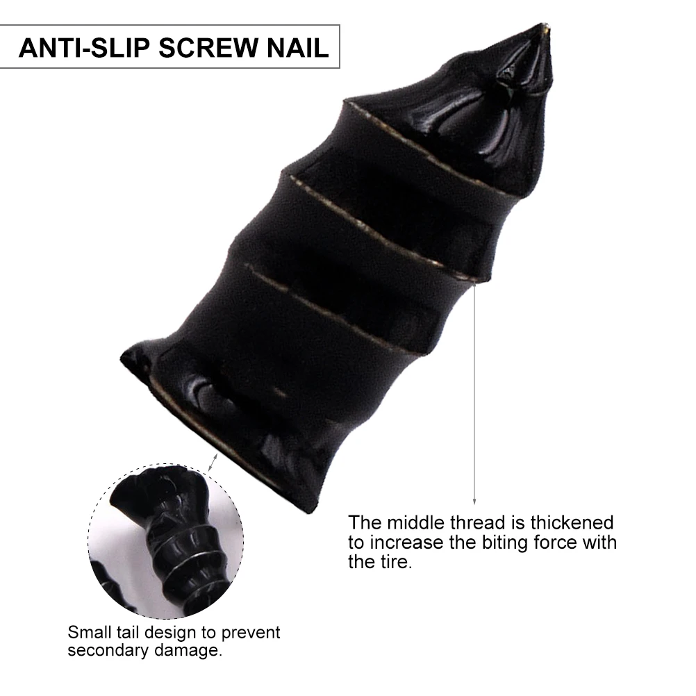 20 Pcs Tire Repair Nails Puncture Car Heavy Duty Kit Rubber for Tires Screw Screws