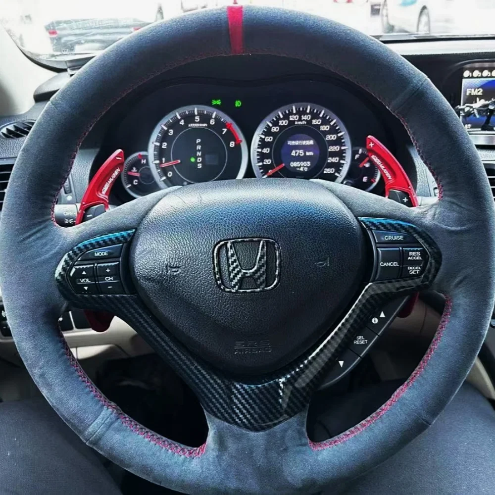 Customization Car Steering Wheel Cover Accessories Hand Sewing Suede Leather Non-Slip For Honda SPIRIOR 2009 2010 2011 2012 2013