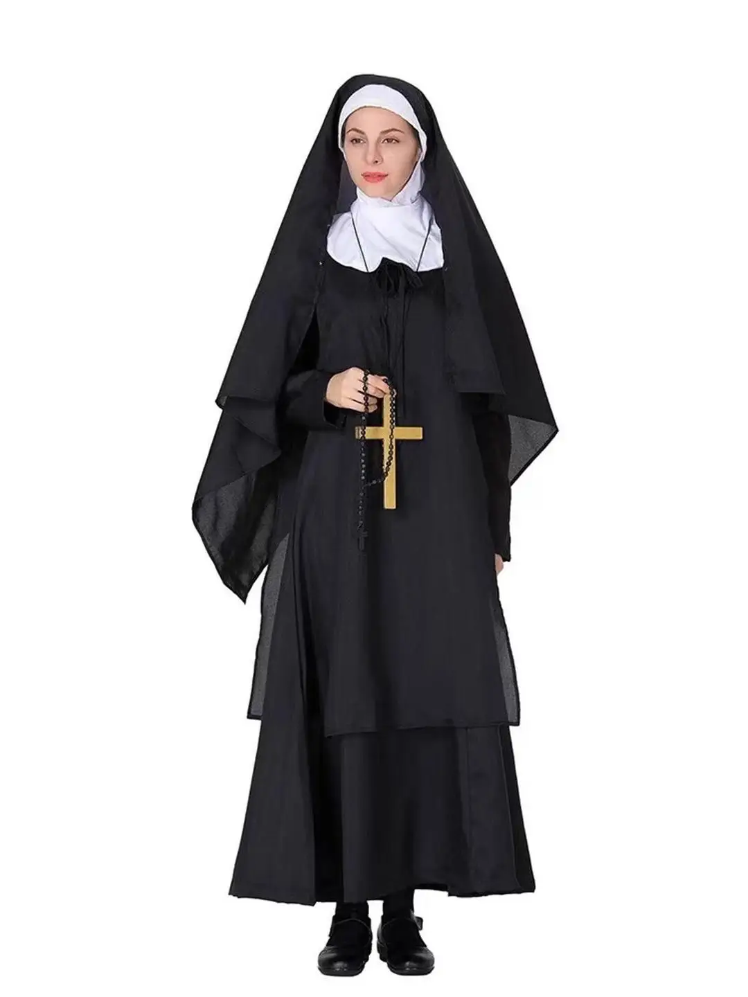 loween Mary Cosplay Performance Habit Costume Priest Outfit Dance Role-plang Outfit Stage Performance Traditional Chi...