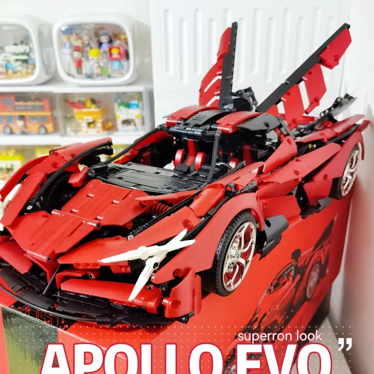 

NEW IN STOCK ApolloO EVO 1:8 Super Sports Car APP Control Technology Gumpertt Compatible With MOC Building Blocks Bricks Toys