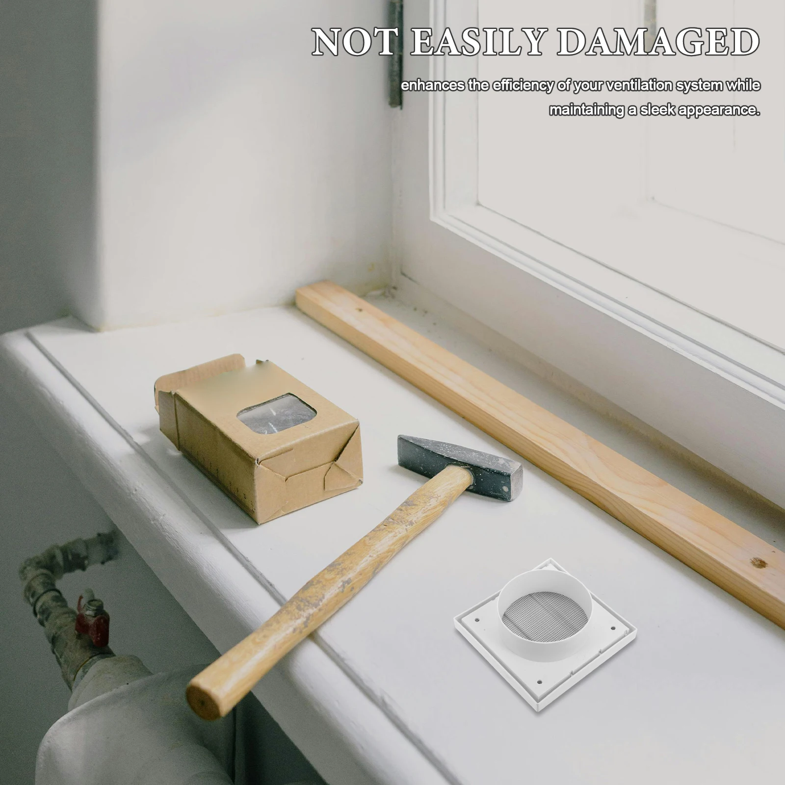 غطاء فتحة تهوية مقاوم للمطر والرياح، منحرف تهوية أرضية مربعة، مصراع قناة تثبيت على الحائط متين للمجفف