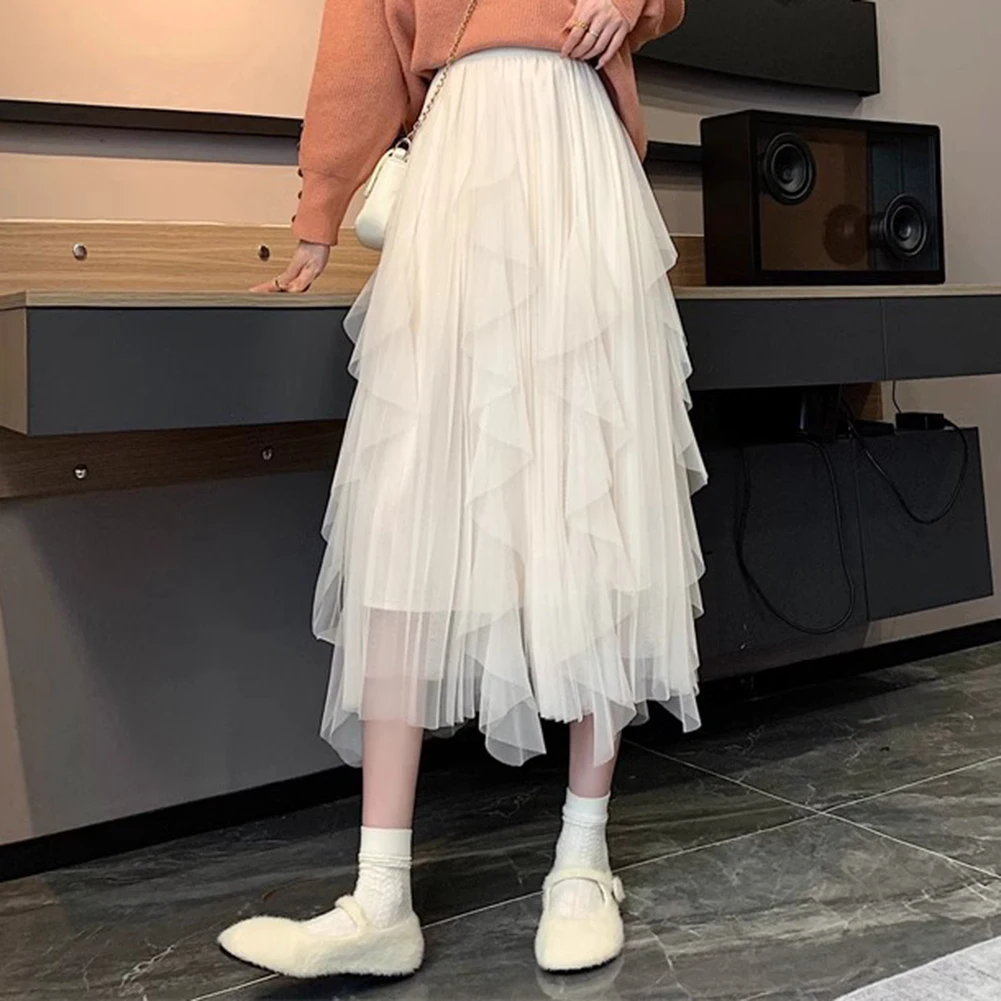 Jupe mi-longue taille haute, occasions décontractées, Style décontracté, vêtements confortables pour toutes les saisons, jupes trapèze décontractées