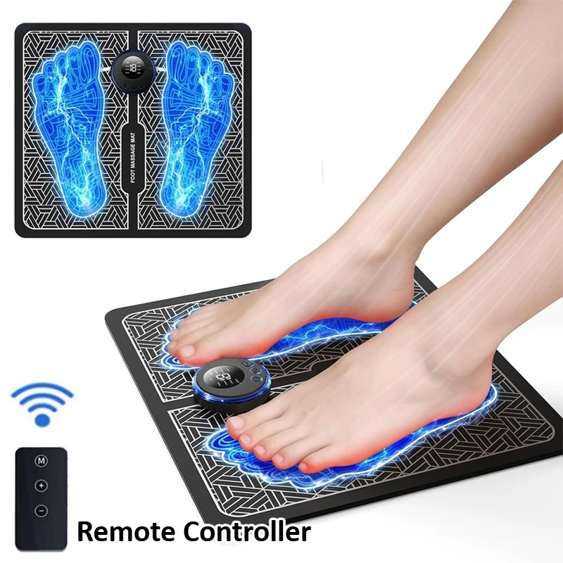 

Электрический массажер для ног с электромиостимуляцией (EMS), USB-зарядка, портативный, массажный коврик для акупунктурных точек стоп, регулируемый